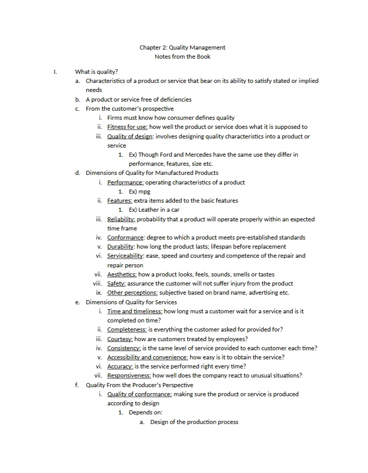 Quality Management Chapter 2
