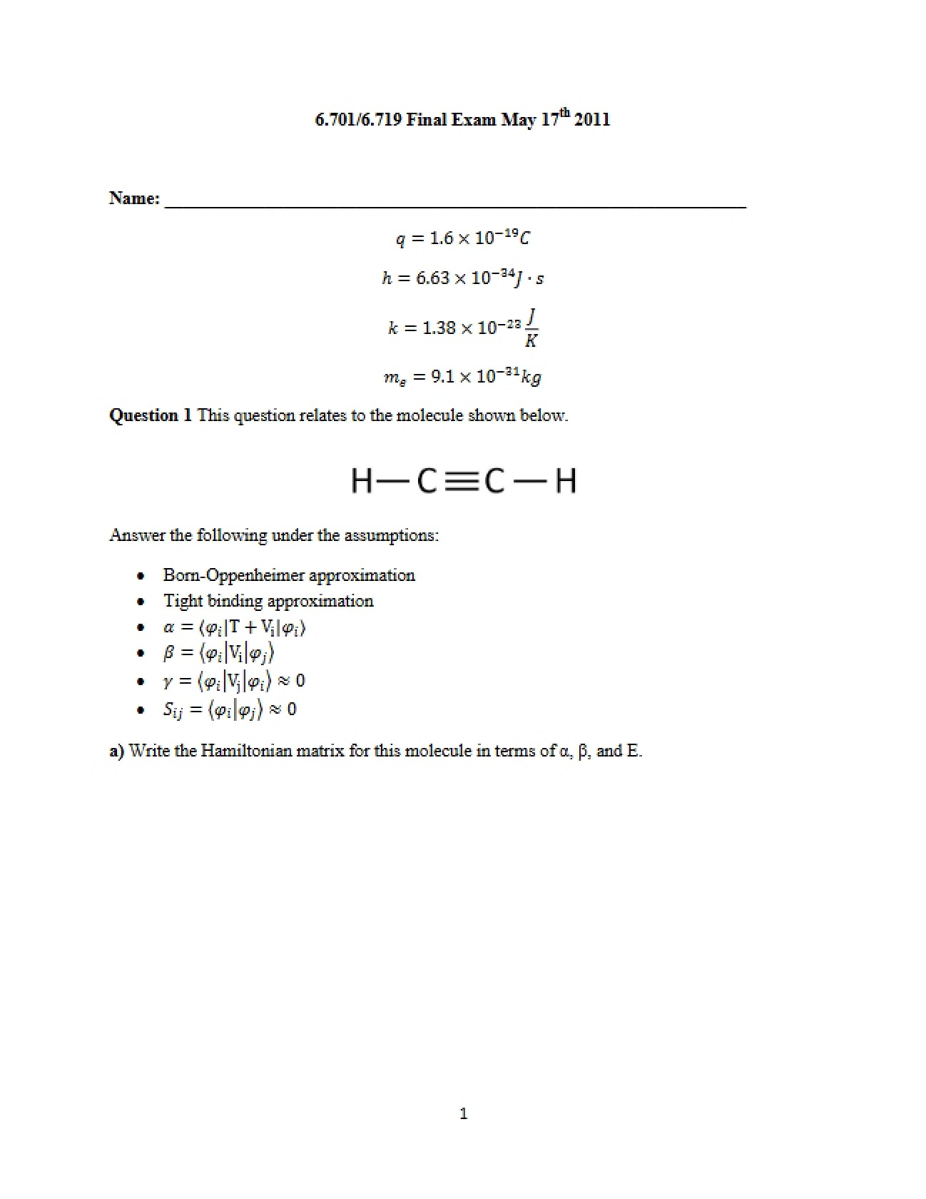 End-of-Course Examination