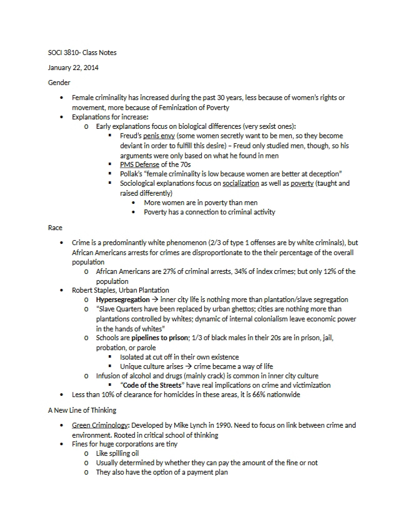 Notes from January 22, 2014 (Part 2)