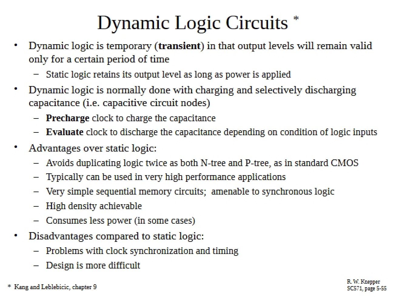 Logic Circuits Dynamic