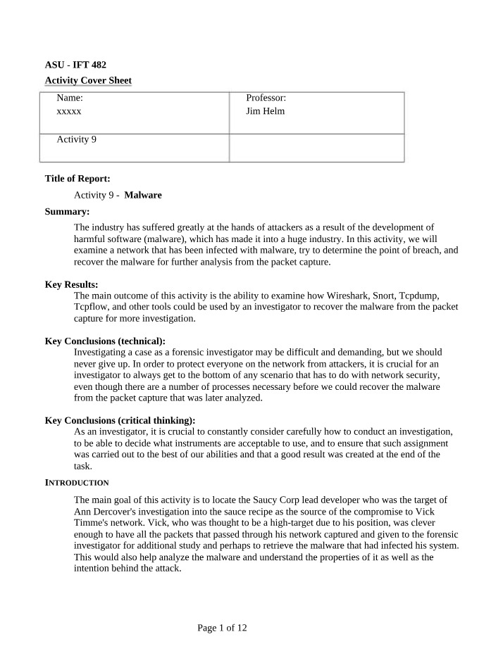 Malware - Activity 9