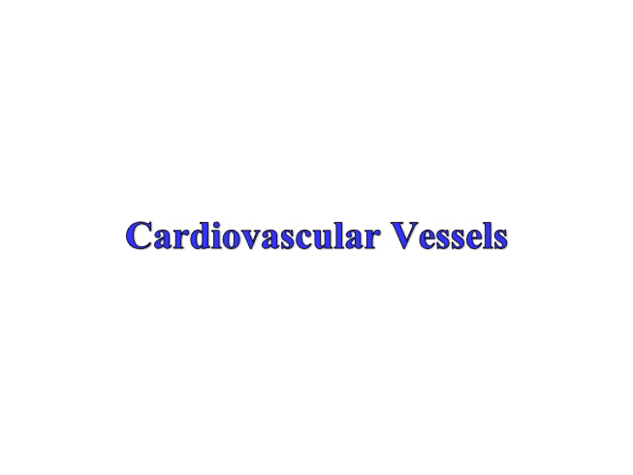 Cardiovascular Vessels - Lab Three