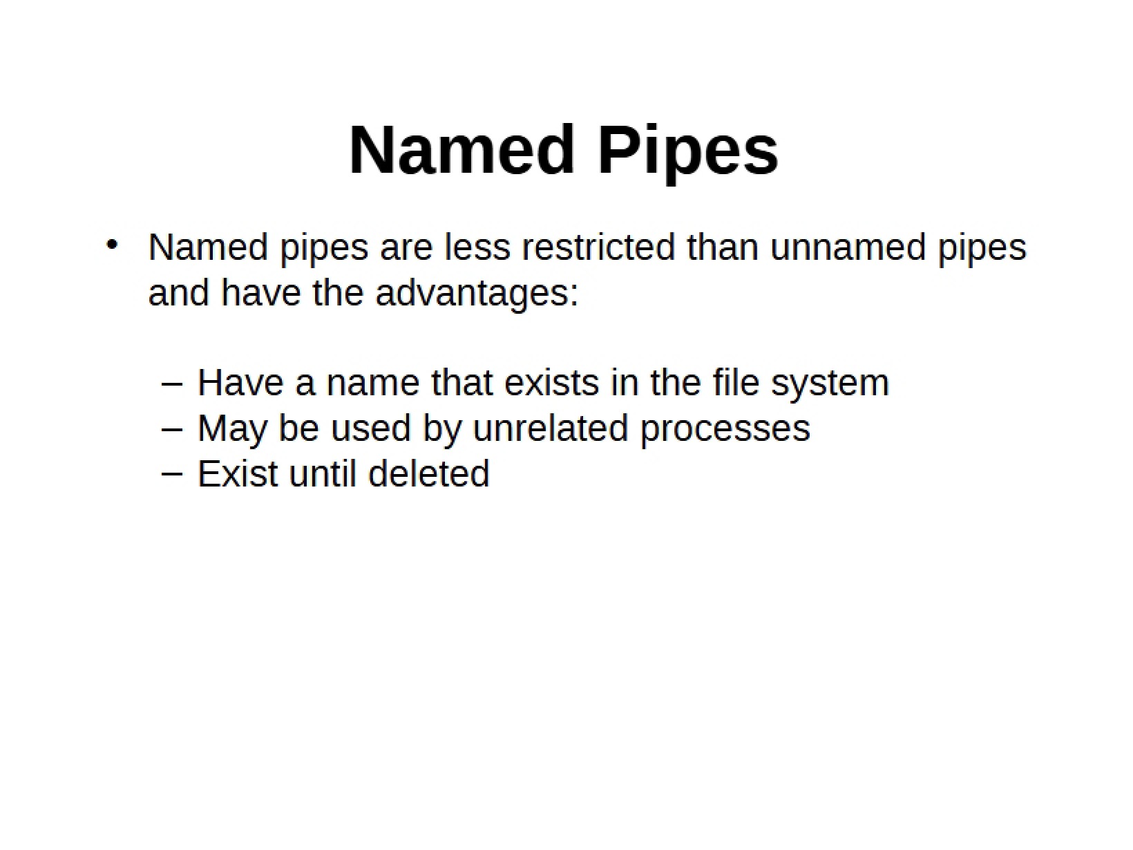 Named Pipes Chapter 13