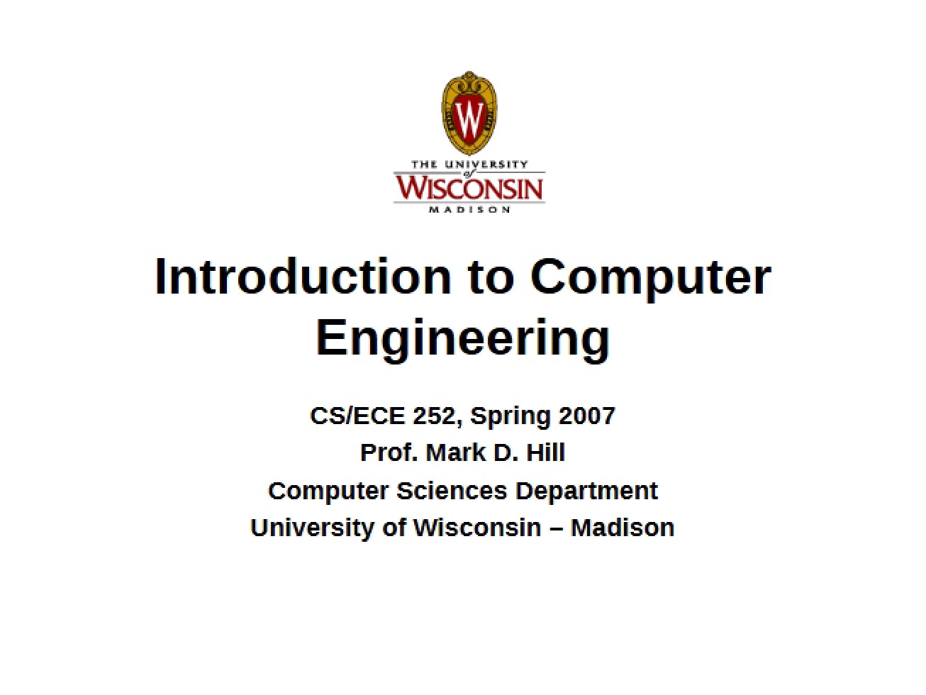 Syllabus for ECE 252