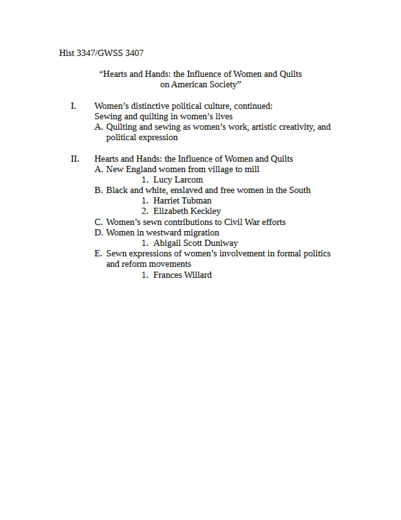 Victorian America Women Lecture Notes
