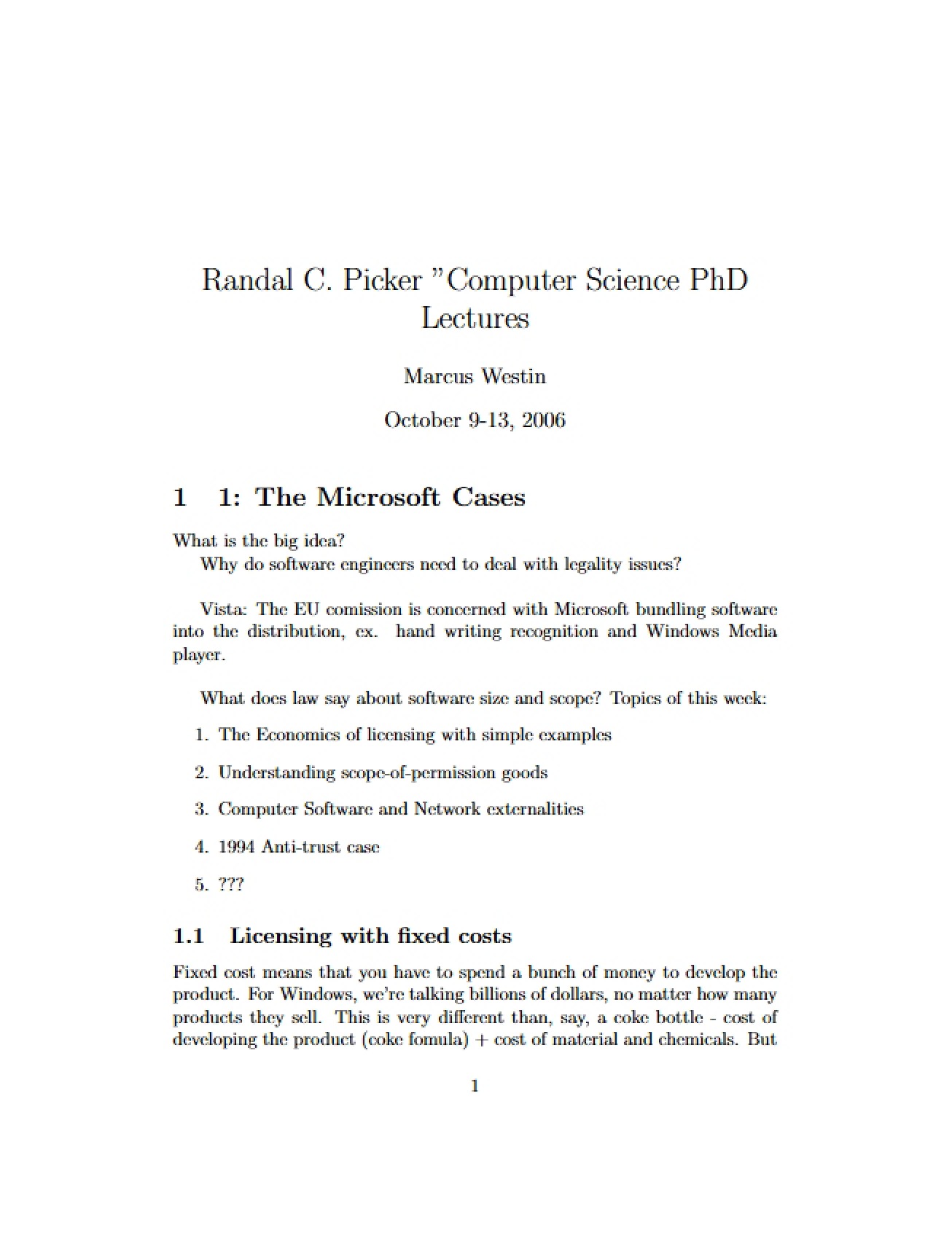 Analysis of the Microsoft Antitrust Cases