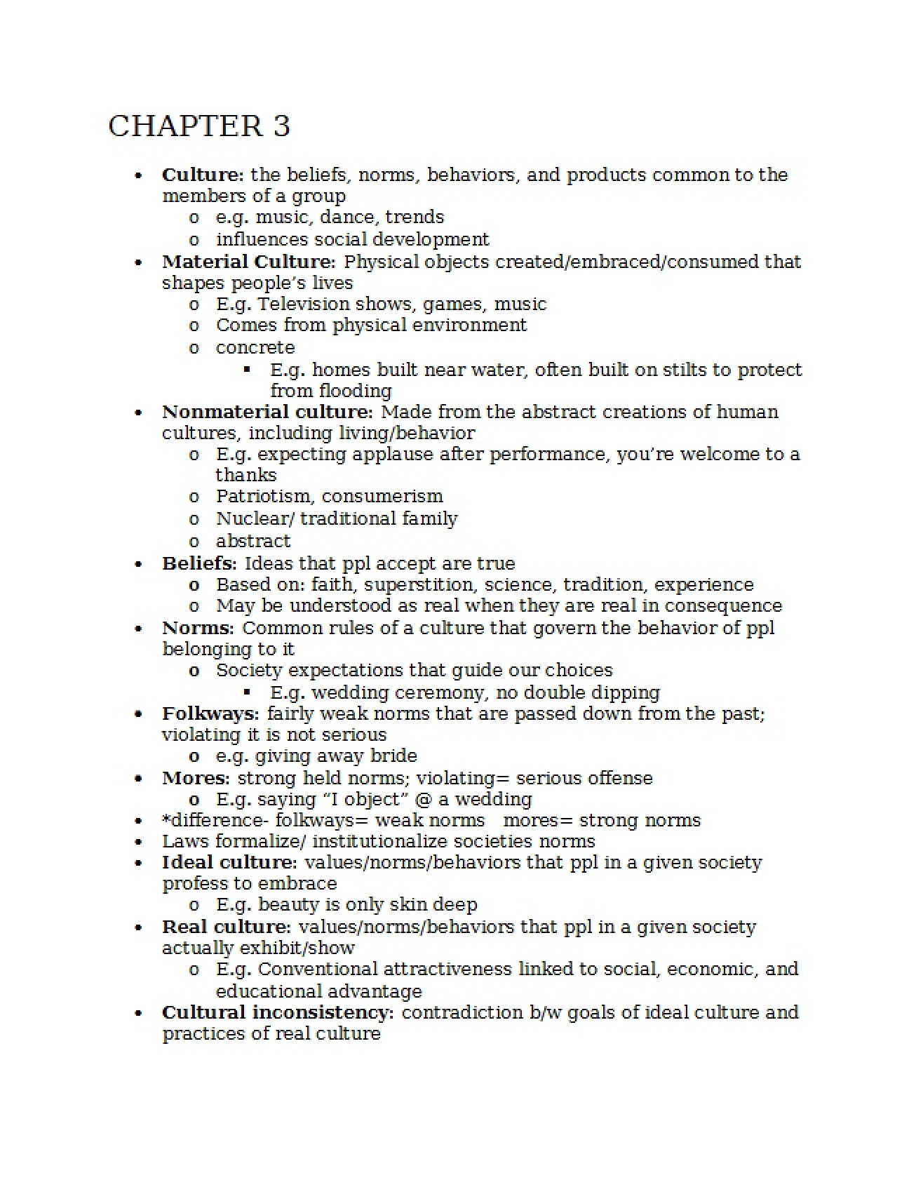 Guide for Second Exam
