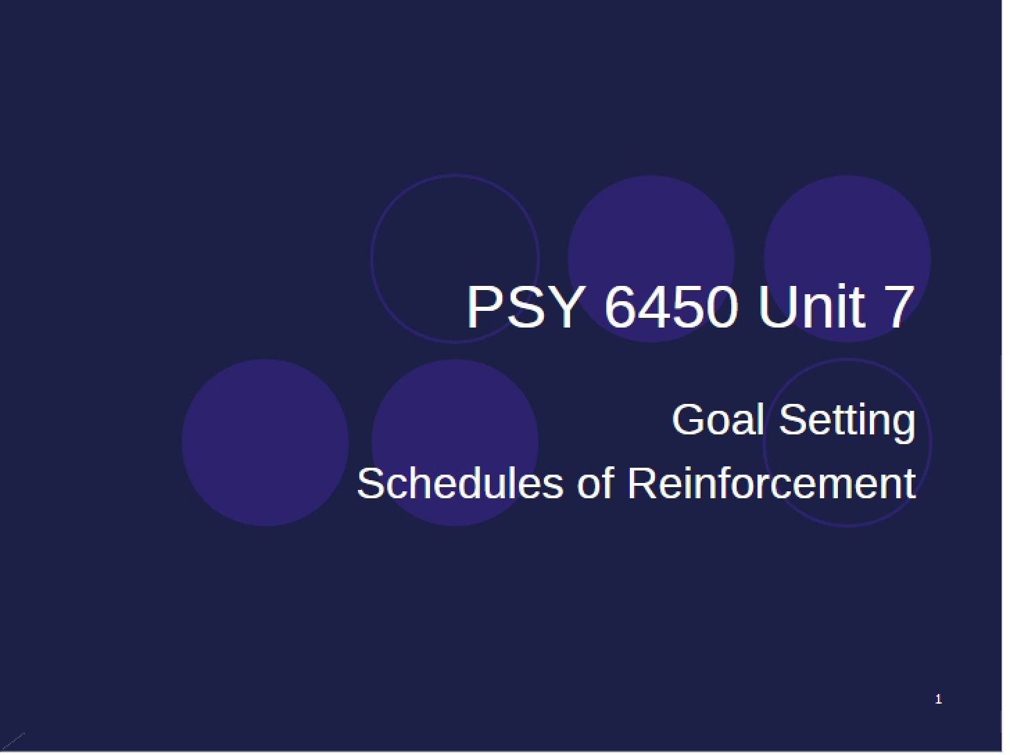 Setting Goals