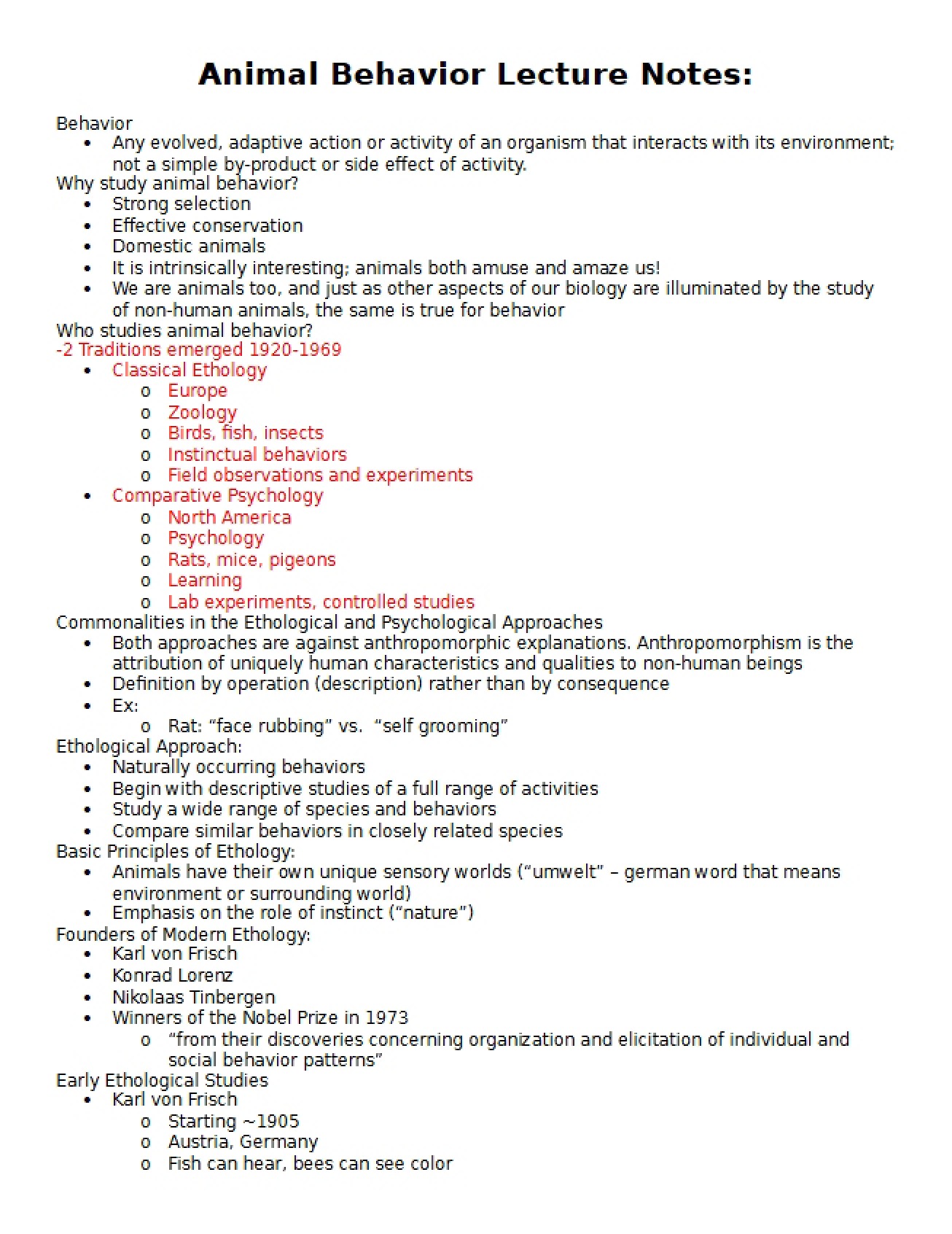 General Set of Notes for a Range Plant Ecology Course