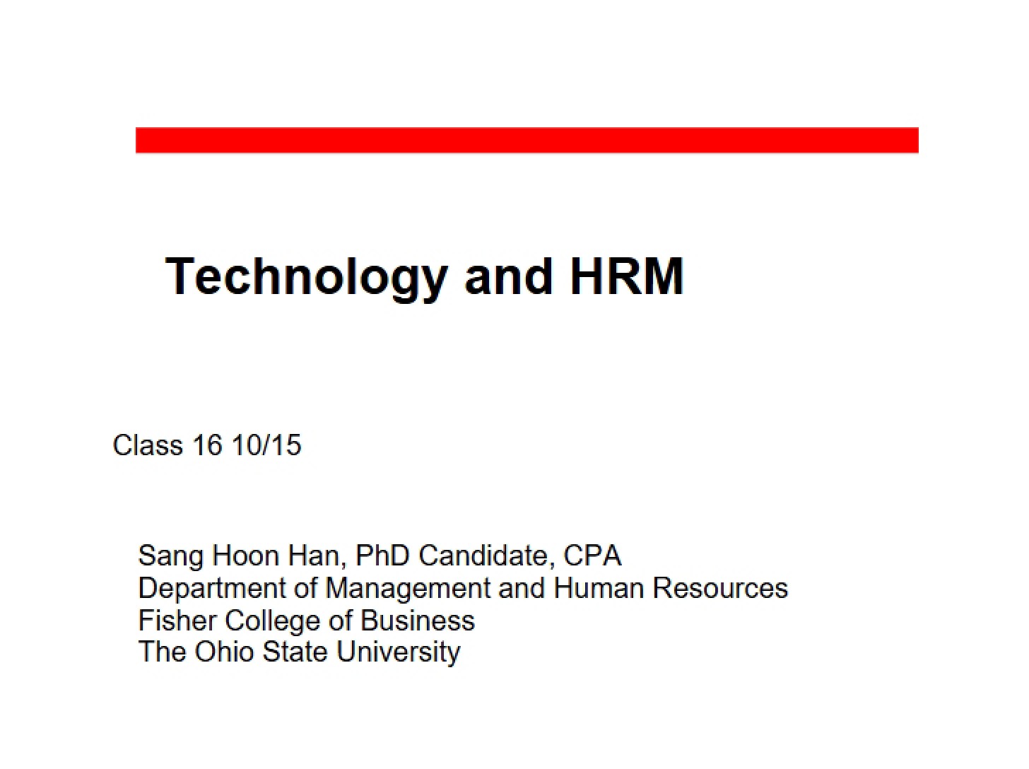 HRM and Technology