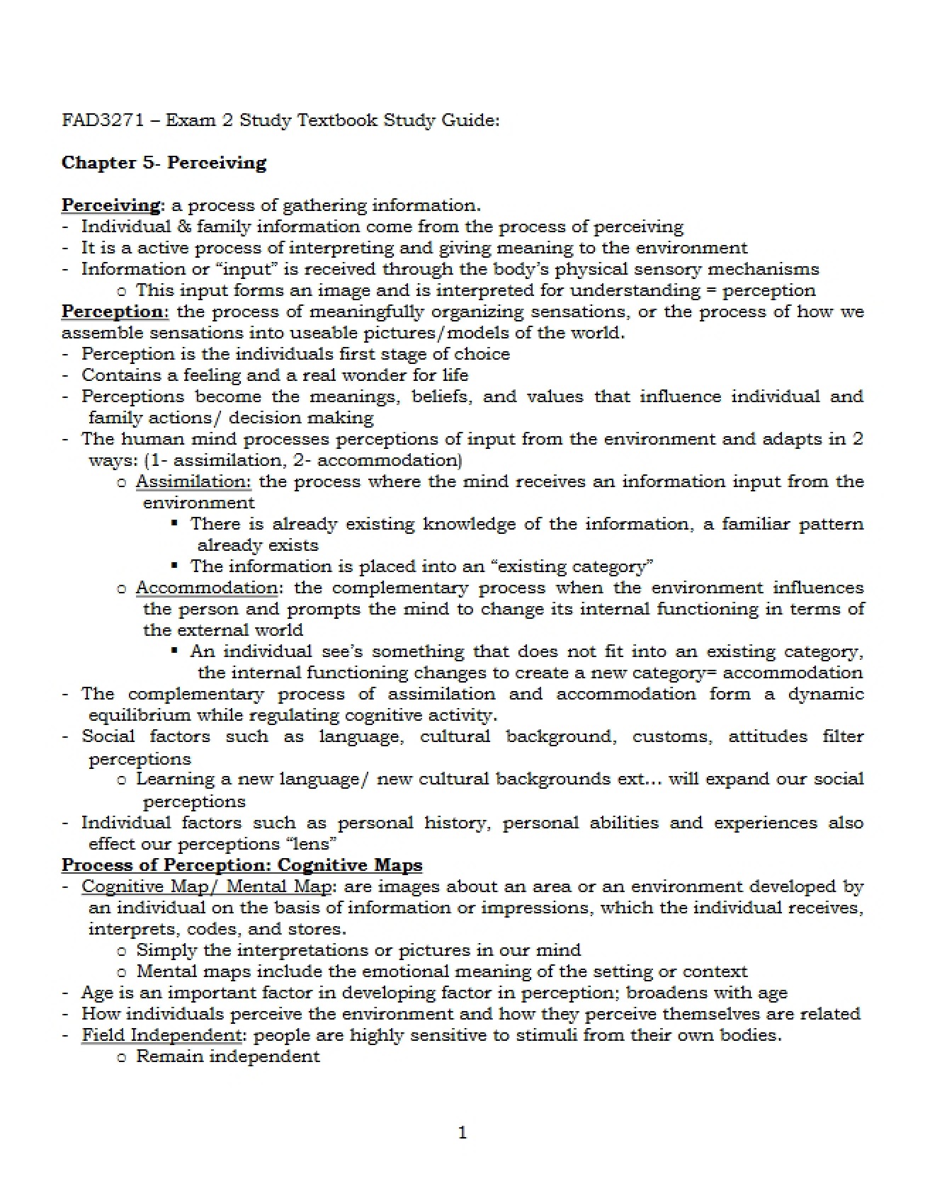 Textbook Study Guide for the Second Examination