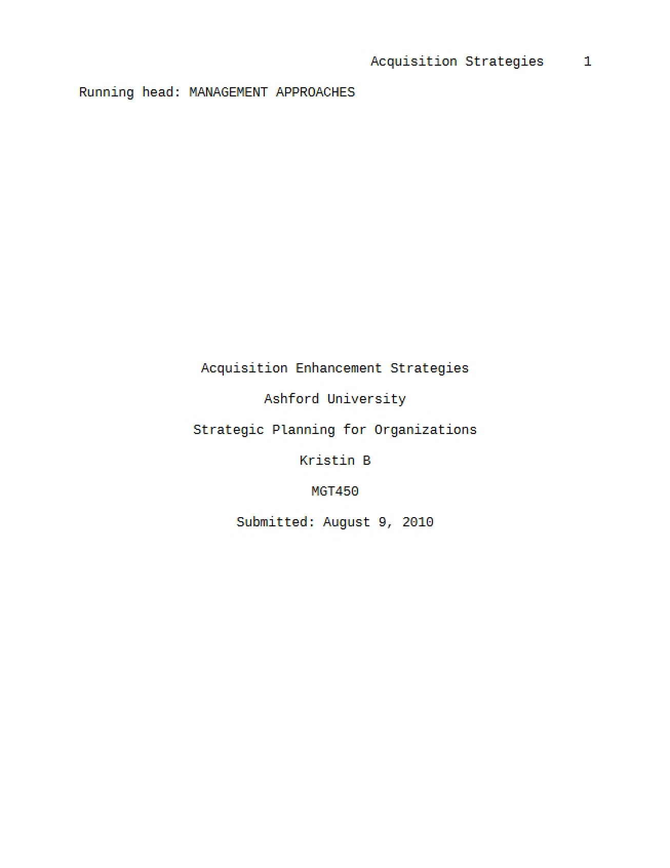 Strategies for Enhancing Acquisitions