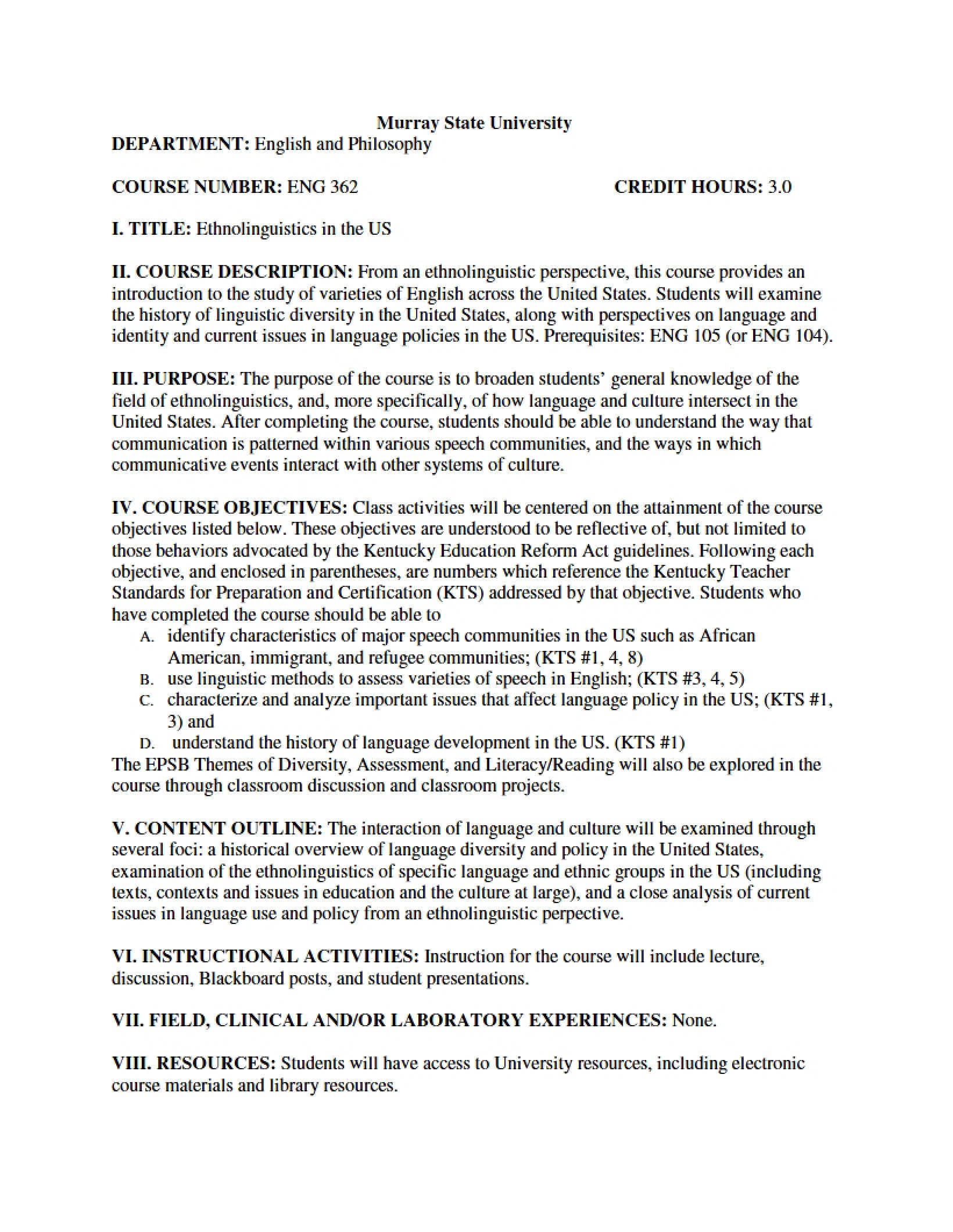 Syllabus
