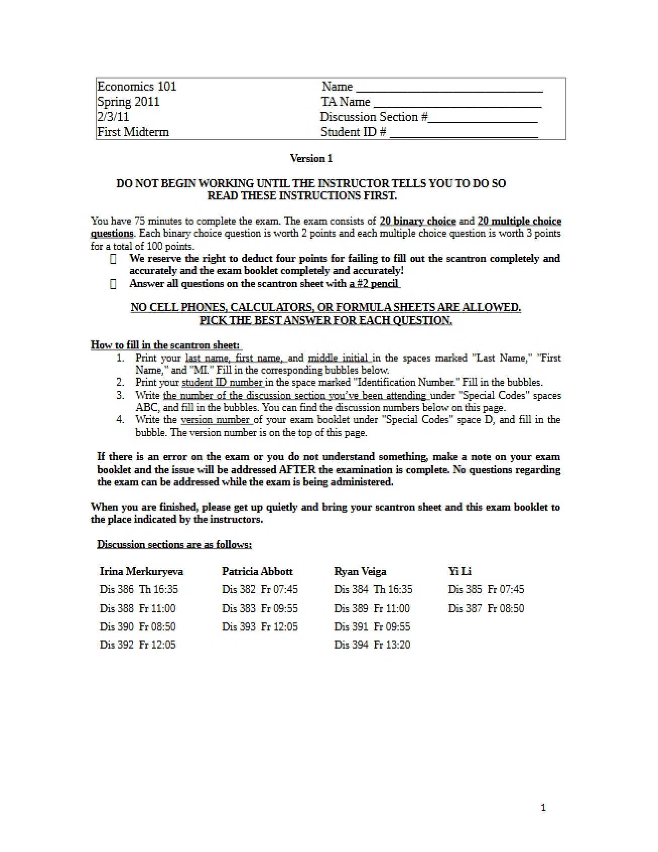 Initial Midterm - 13 Pages