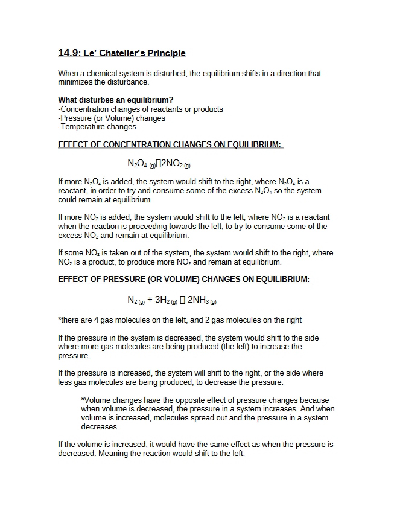 General Chemistry II Class Notes