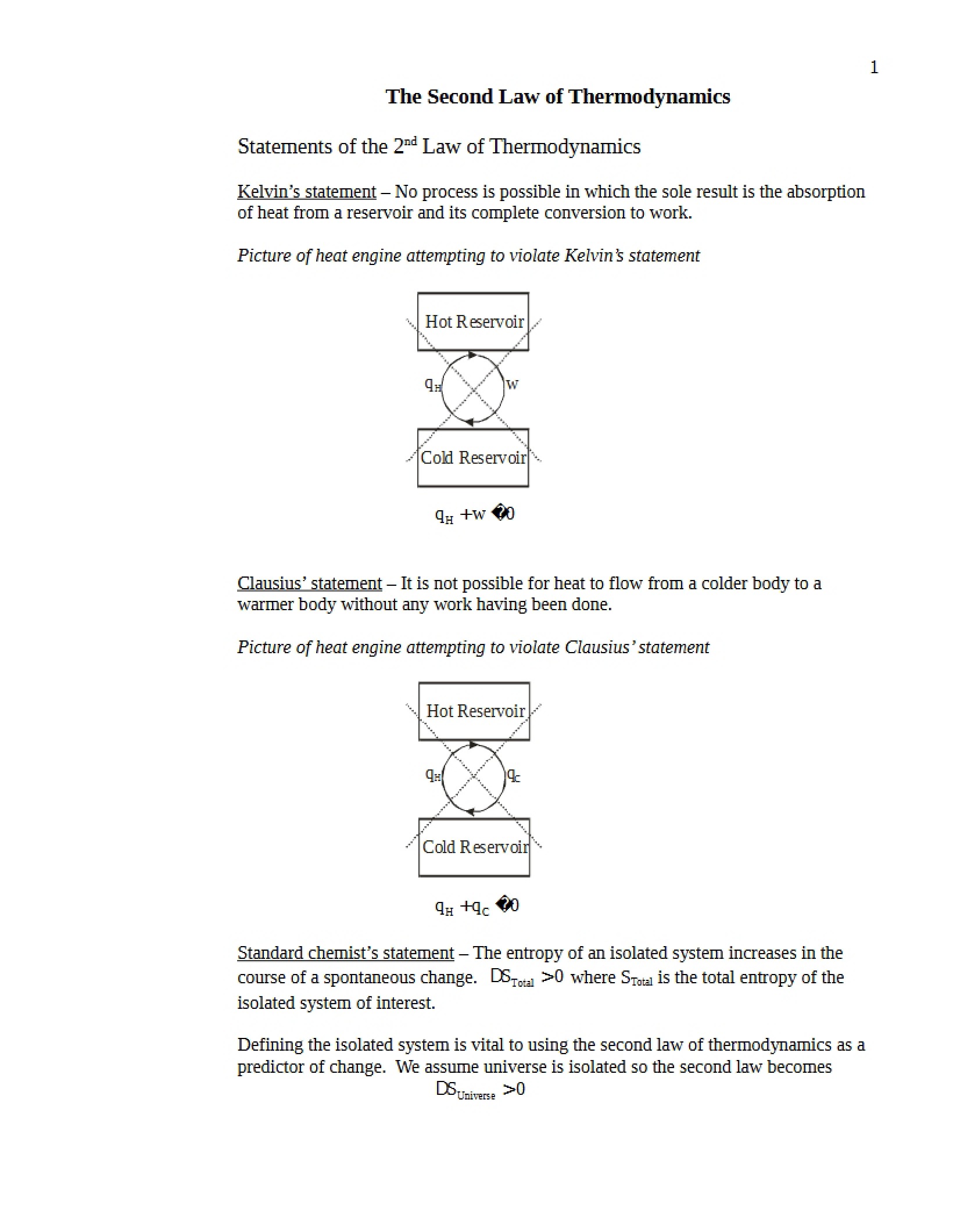 Thermodynamics Second Law