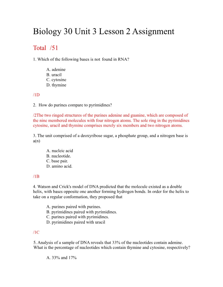 RNA Bases, Structure, and Function
