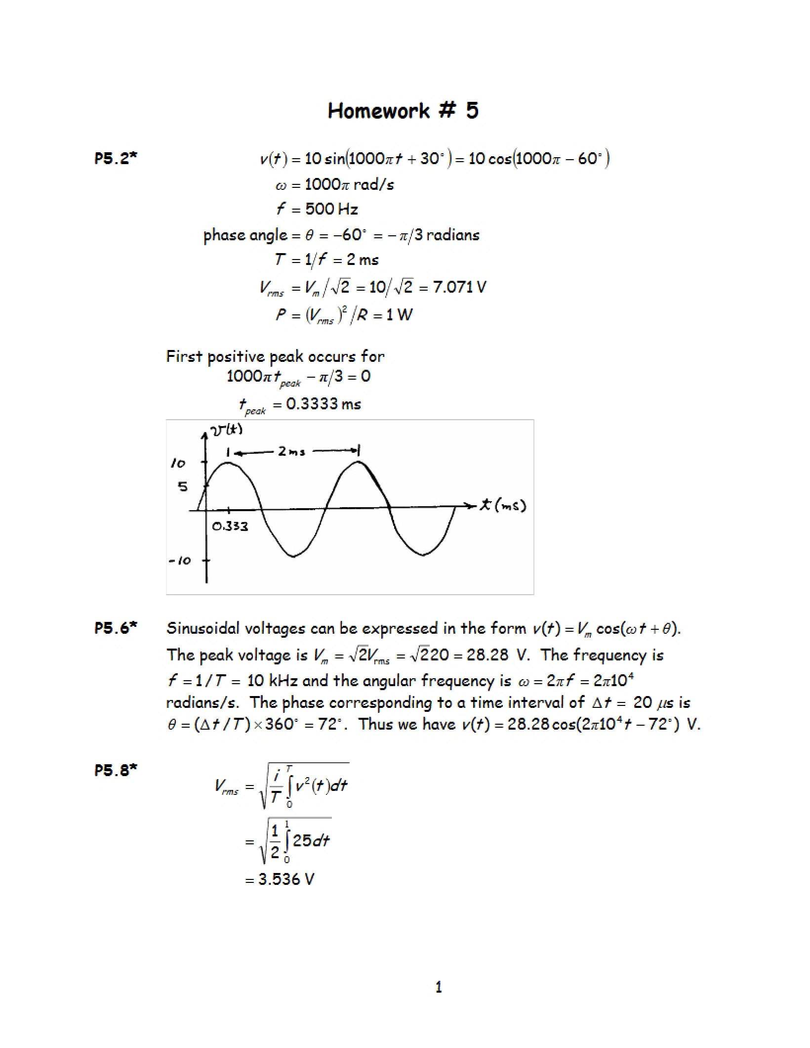 Assignment Five Circuits