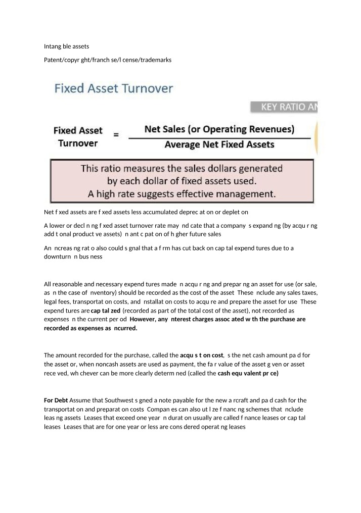 Depreciation Methods and Fixed Asset Turnover