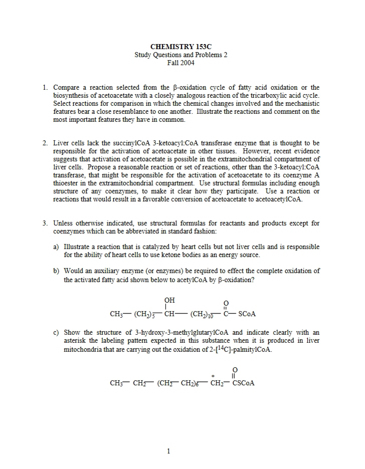 Set 2 Study Questions and Problems