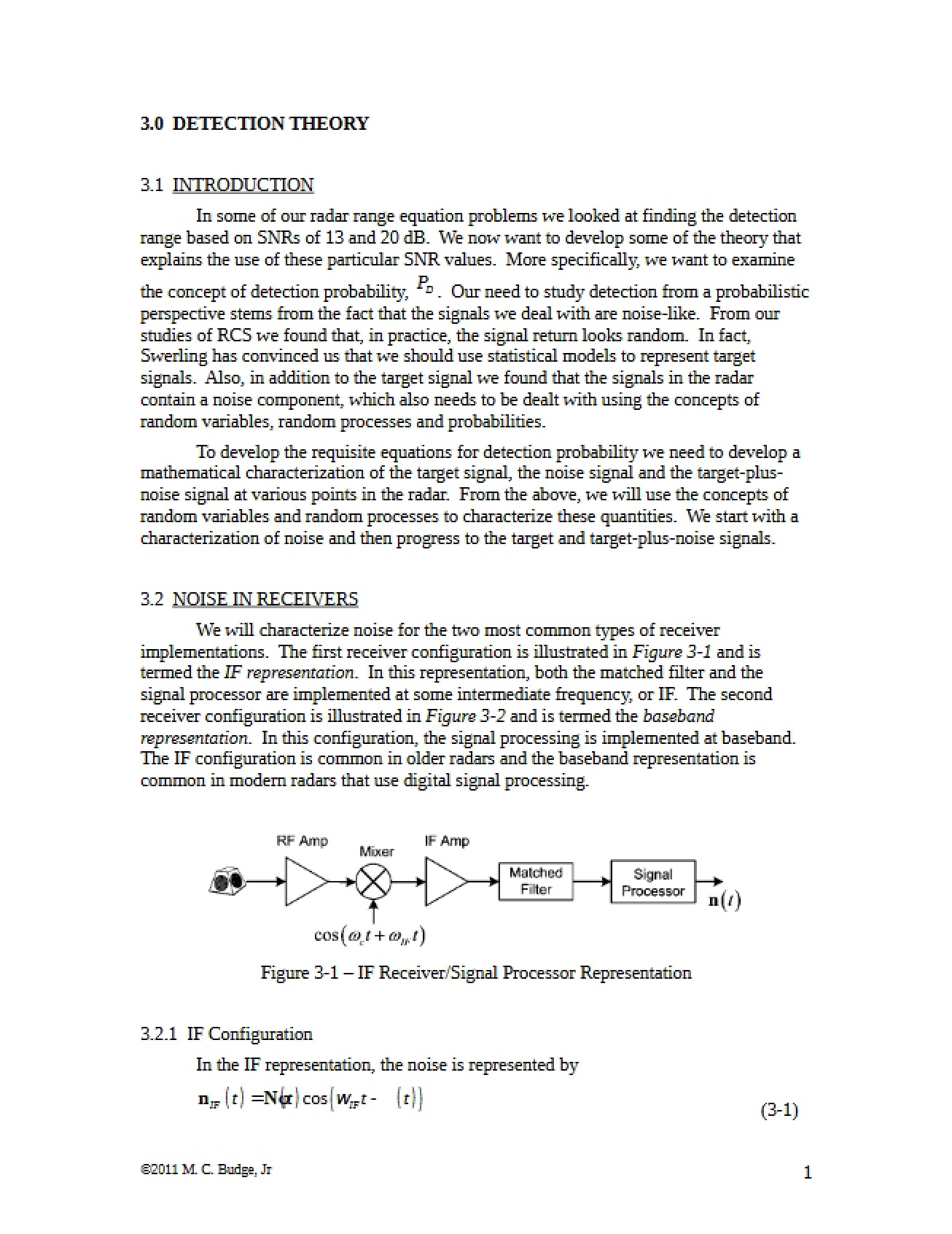 Theory of Detection