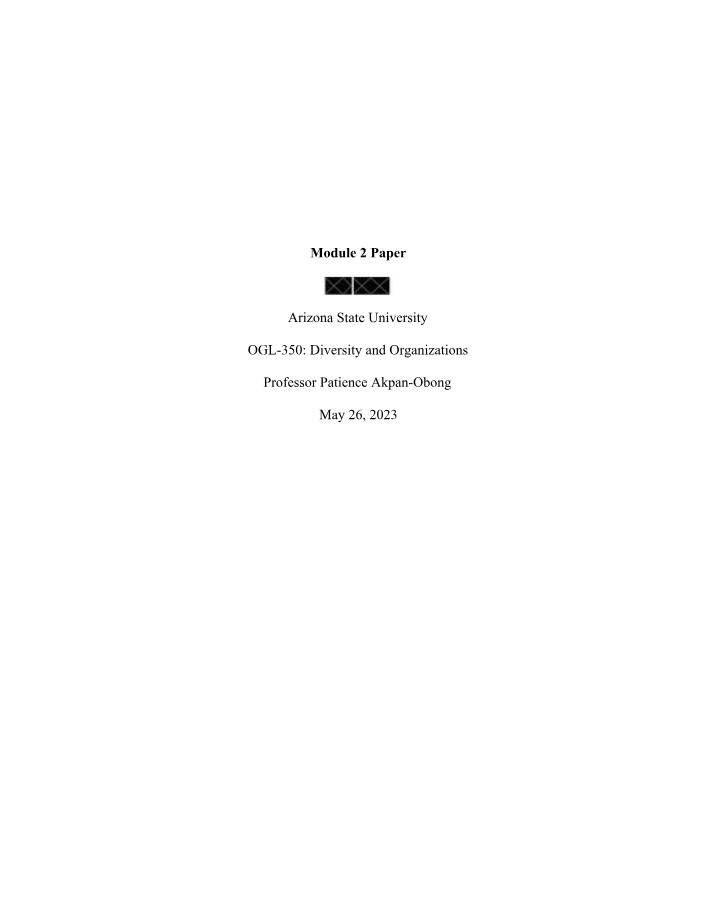 OGL-350 - Module 2 Paper