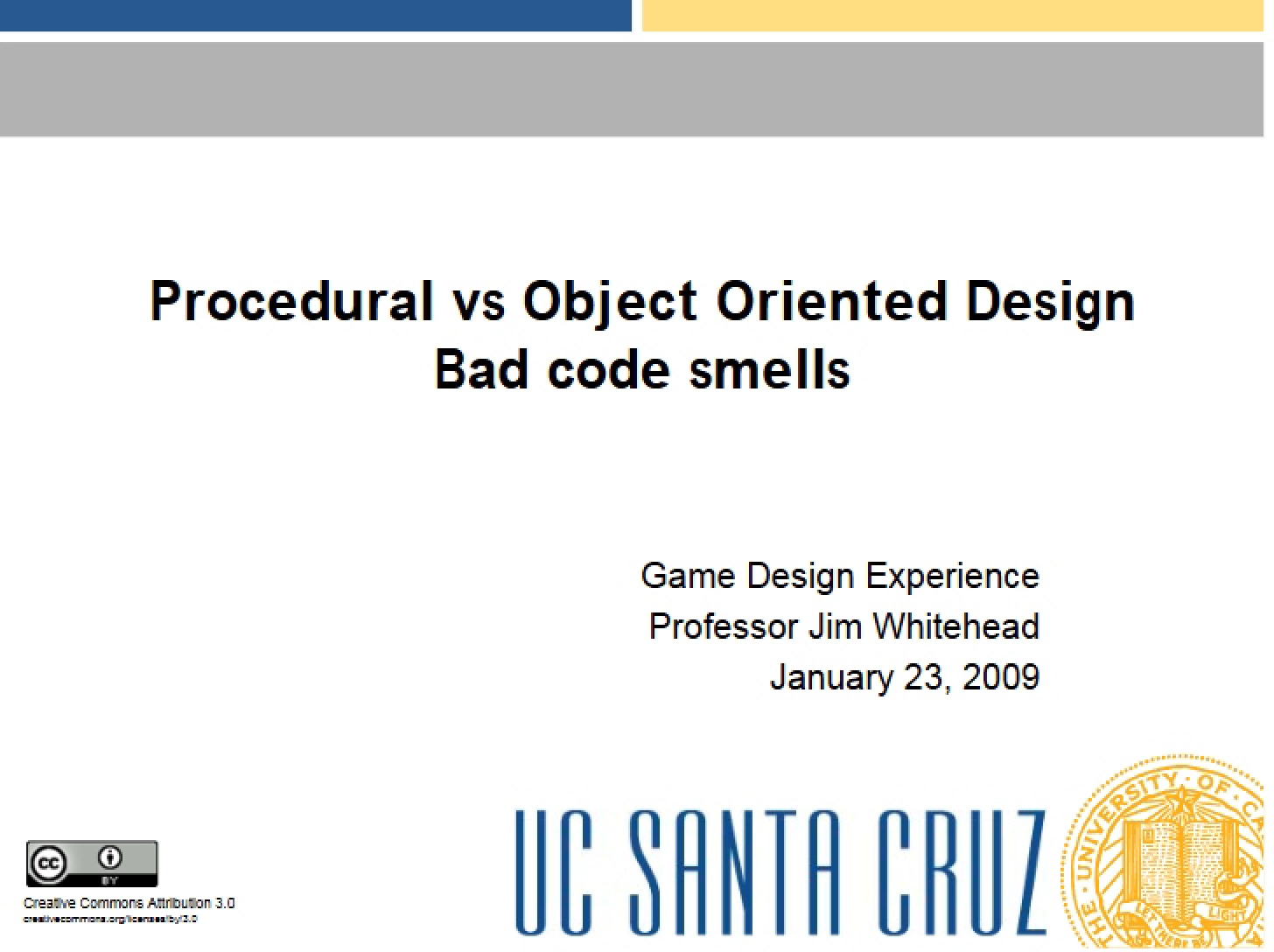 Code Smells Procedural vs OOP