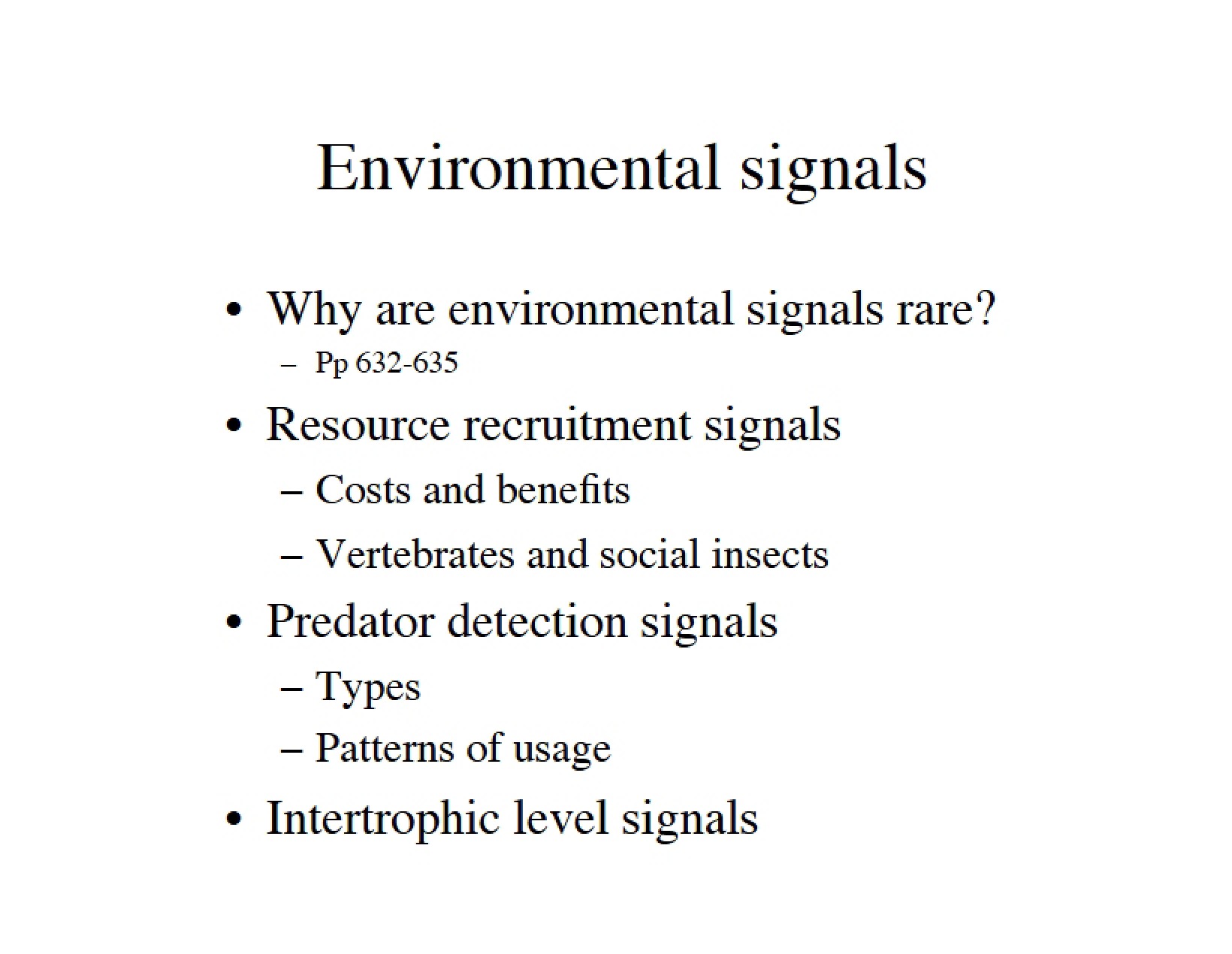 Sensory Perception of Environmental Stimuli
