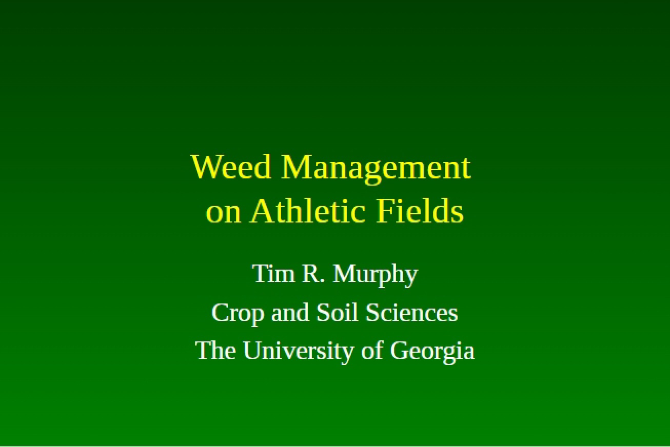 Athletic Field Weed Management
