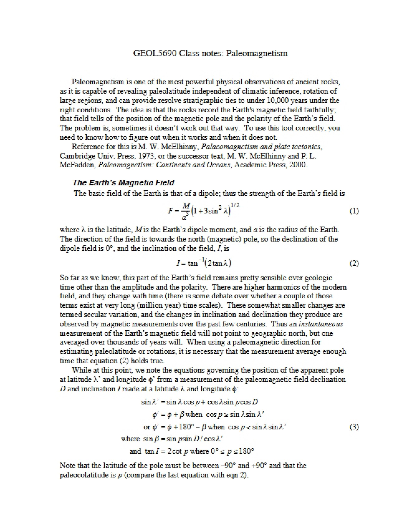 Overview of Paleomagnetism