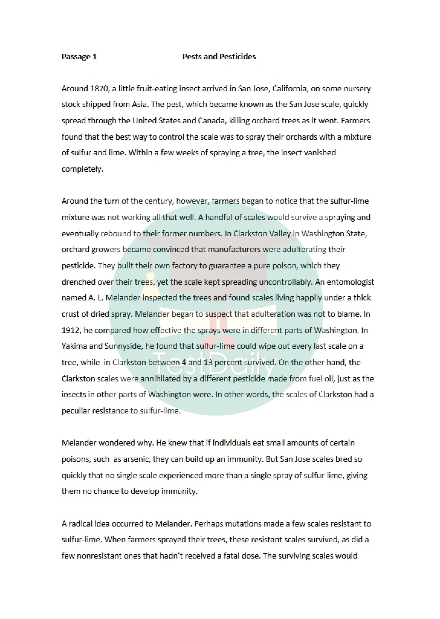 Reading Module TPO 57