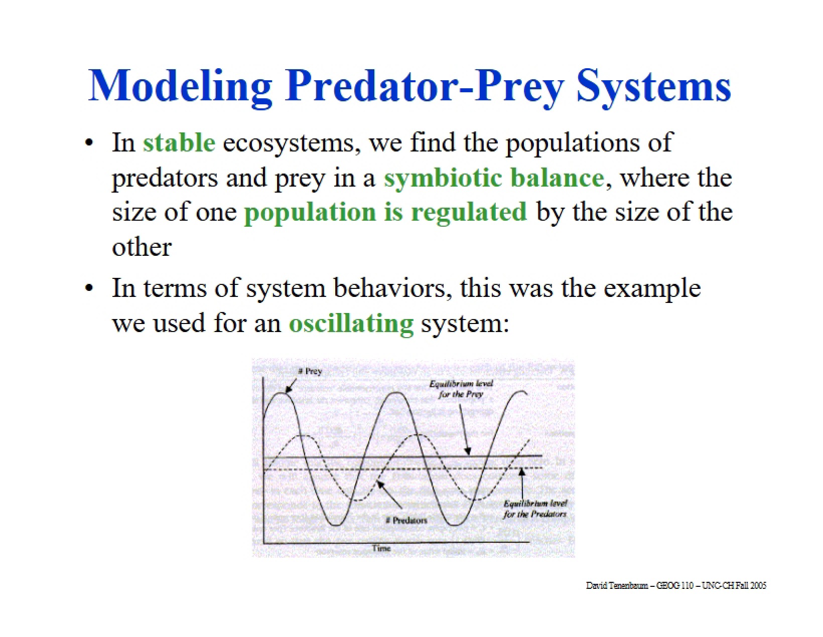 Predator-Prey Systems Models