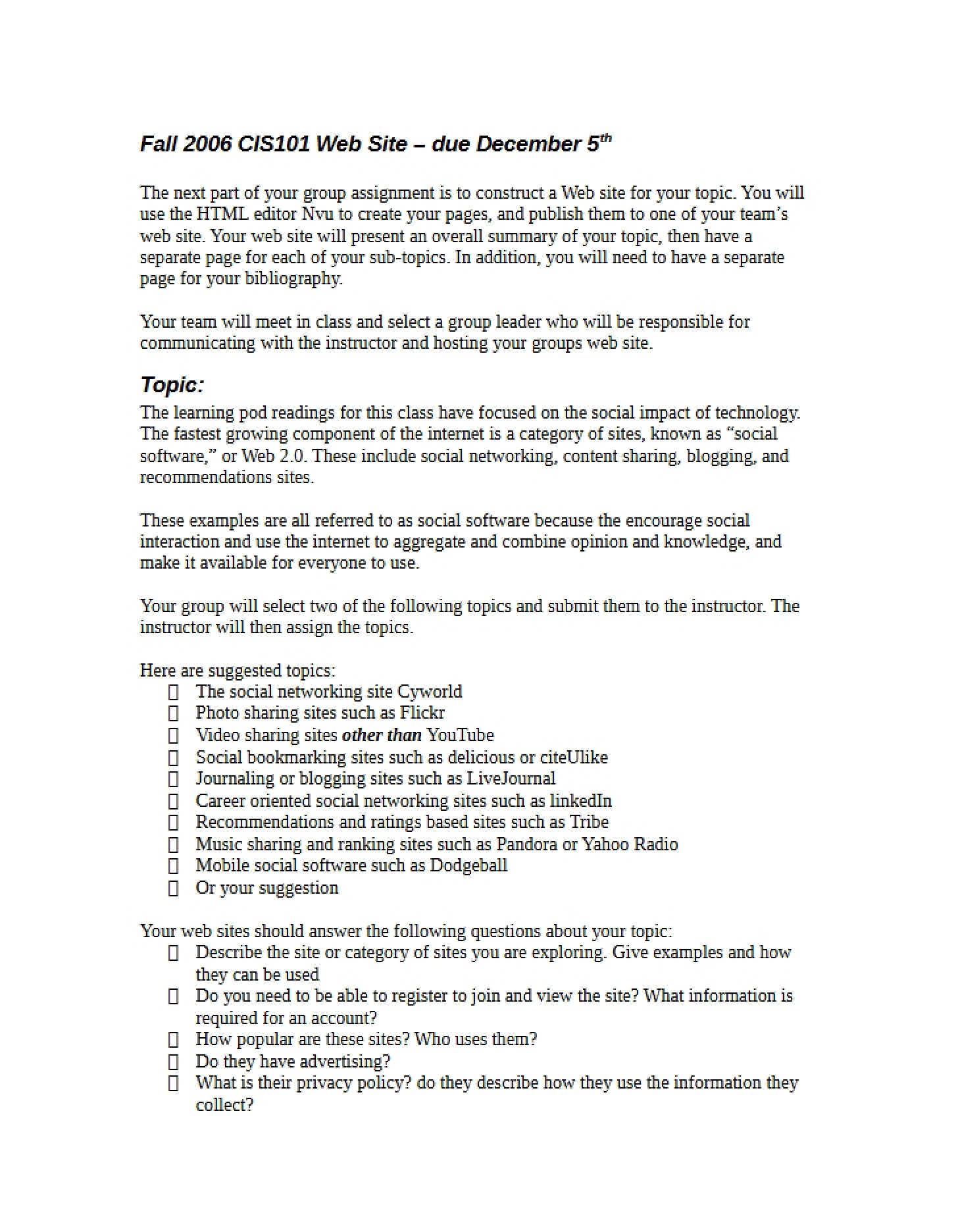 Notes for Studying