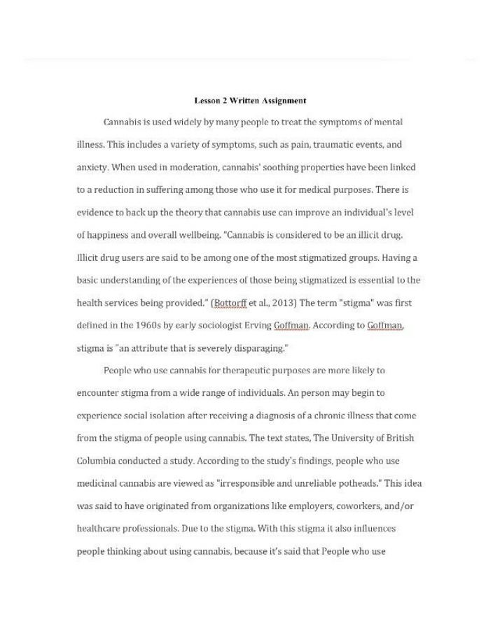 Written Assignment for Lesson 2