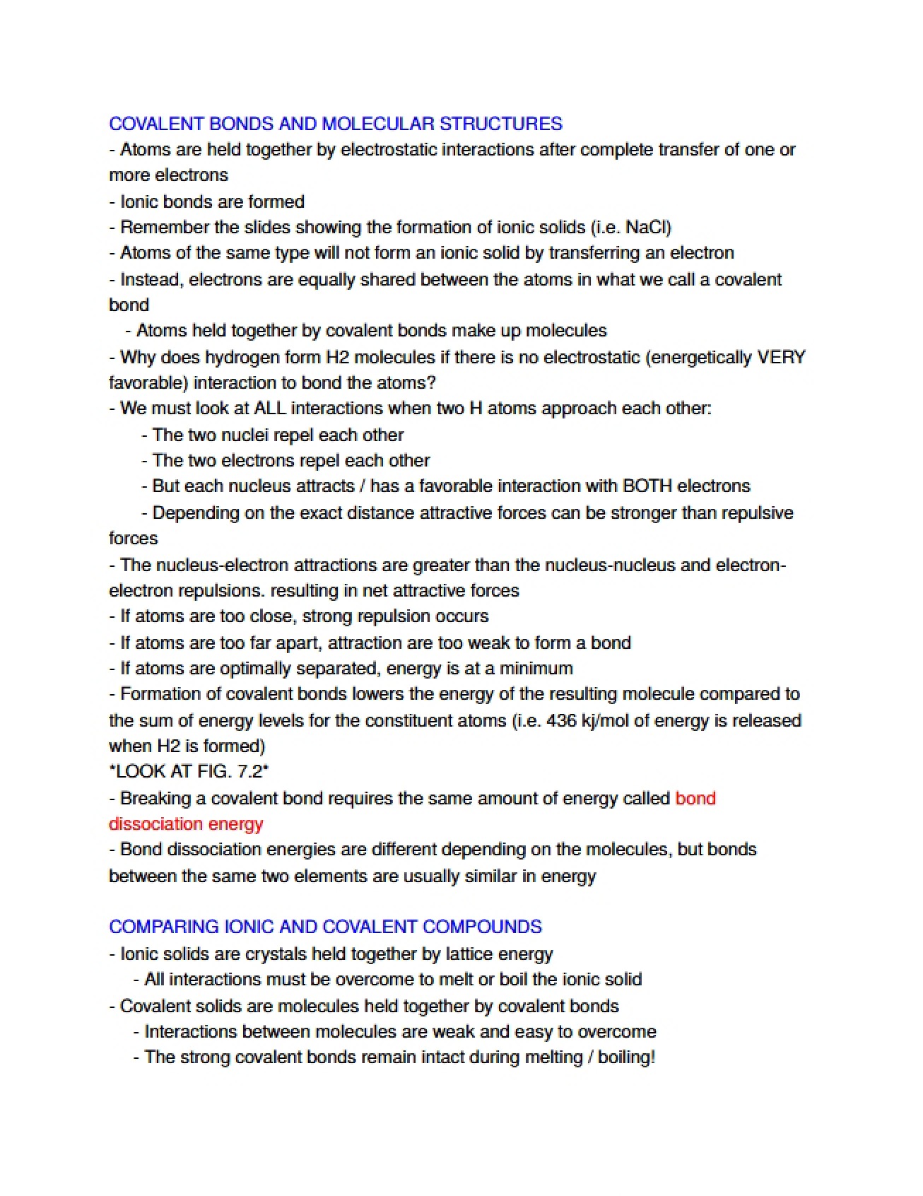 Molecular Structures and Covalent Bonding