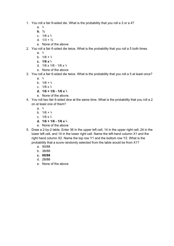 Midterm 6 for STATS 260