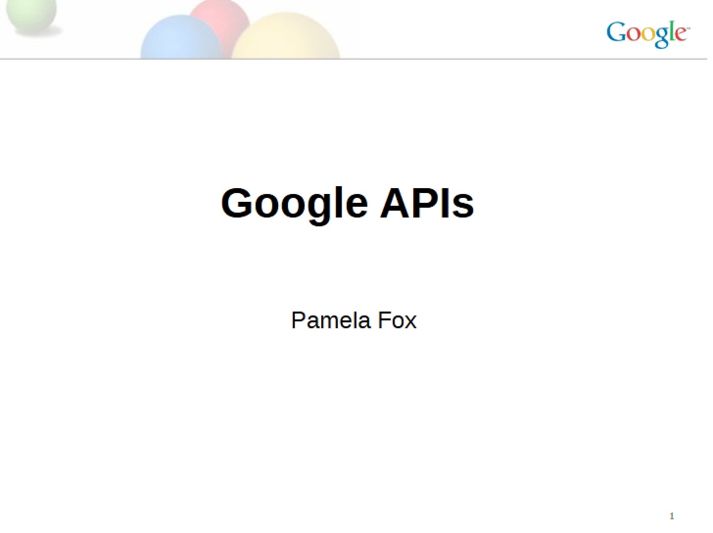 Google APIs Take Two (1)