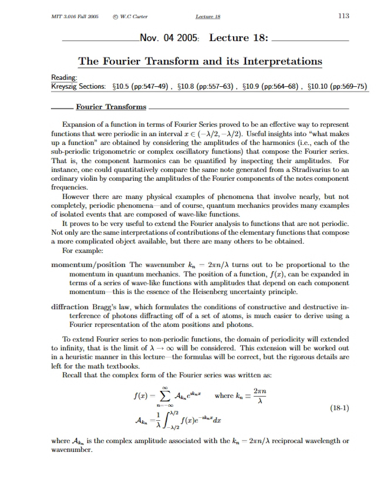 Interpretations of the Fourier Transform
