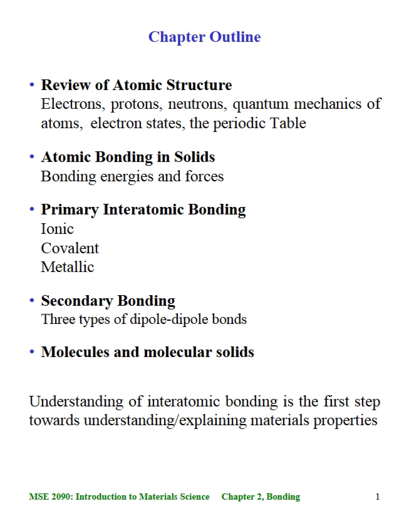 Atomic Structure Review
