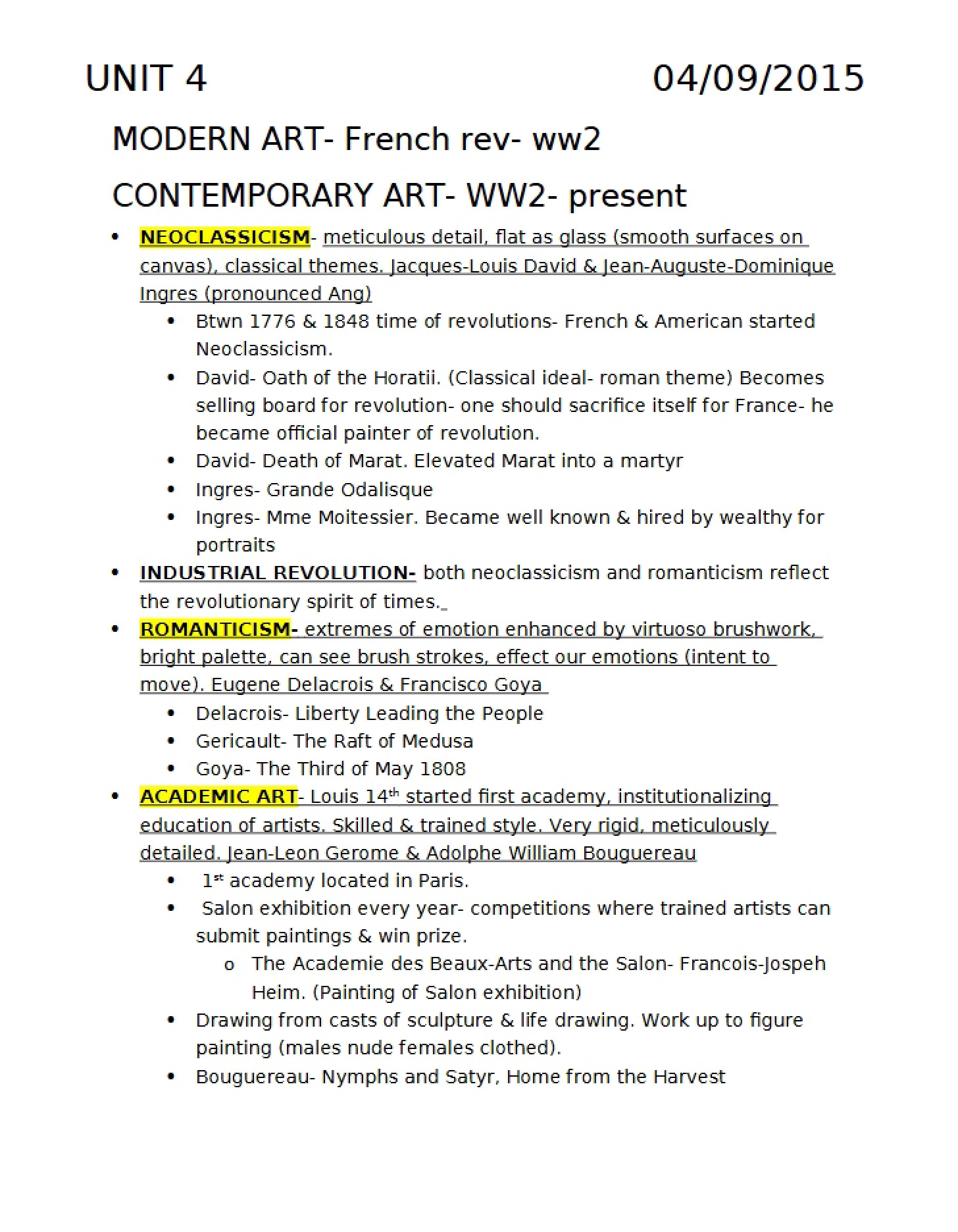 Art of the Modern Era