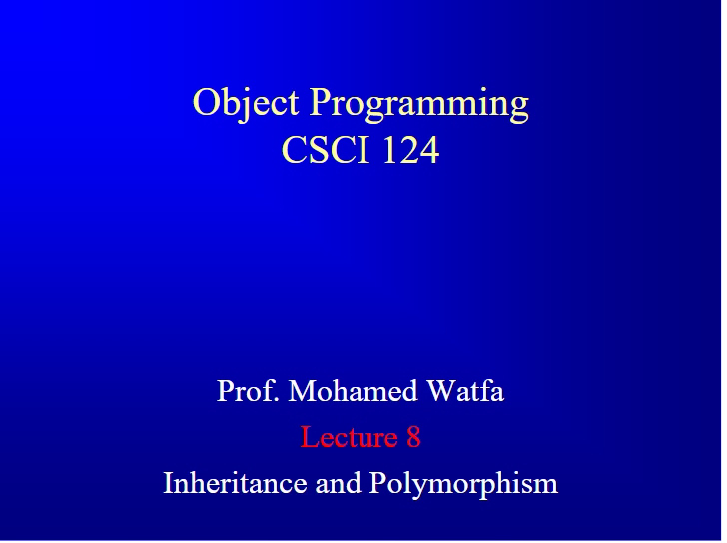 Polymorphism and Inheritance