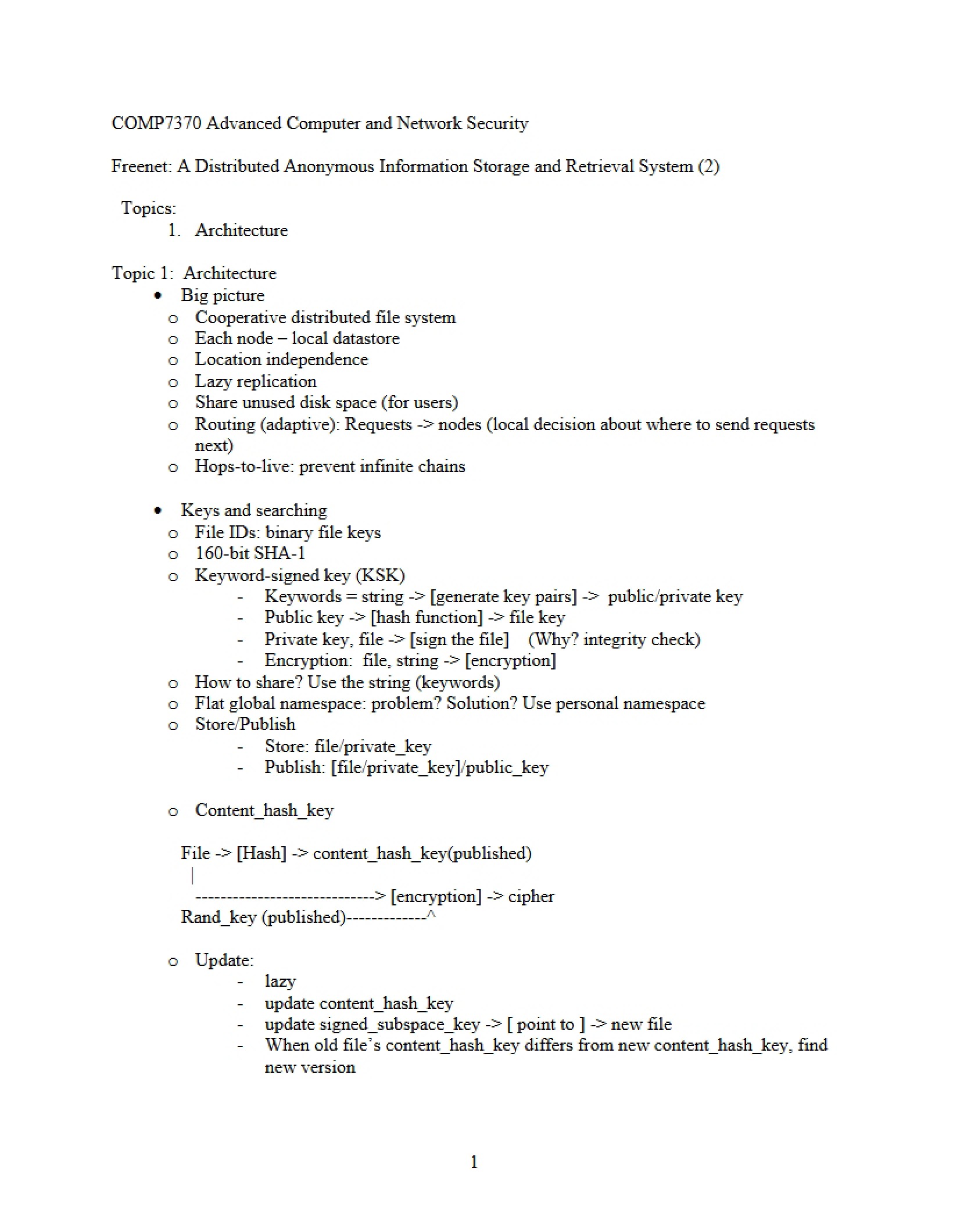Distributed Anonymity Freenet