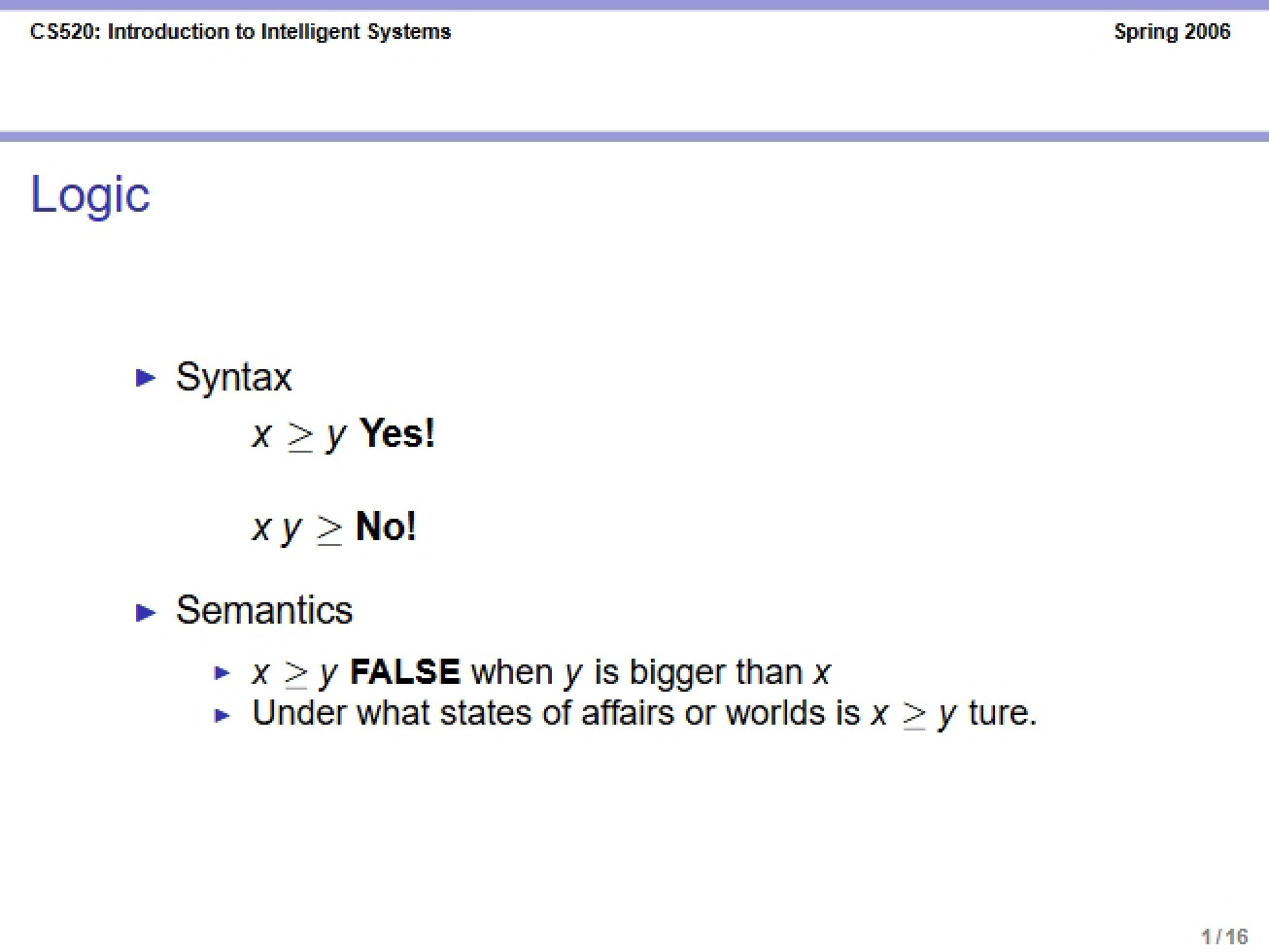 Logic Fundamentals