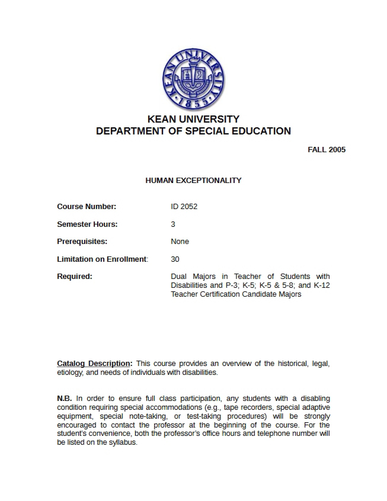 Introduction to the Field of Human Exceptionality