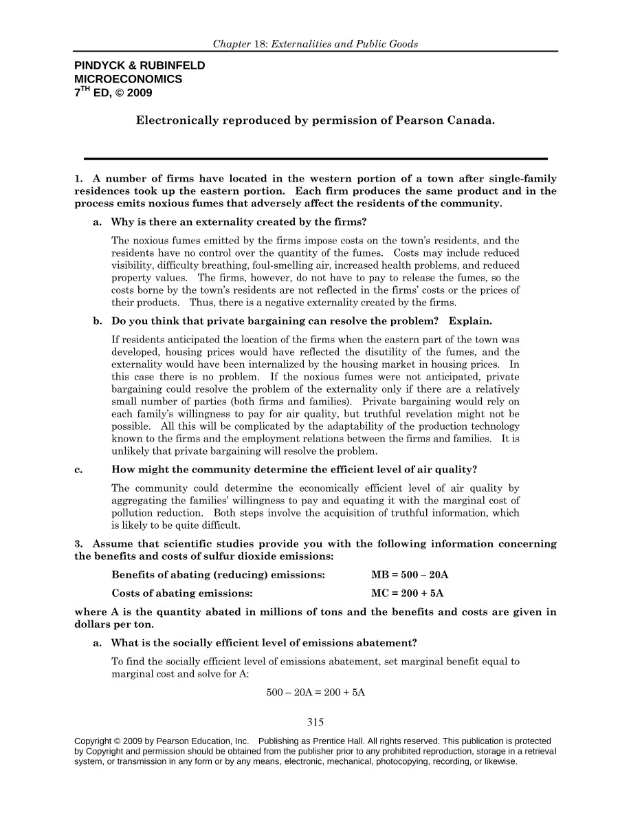 Public Goods and Externalities
