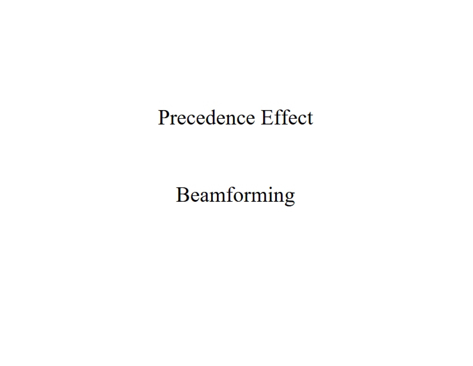 Effect of Precedence