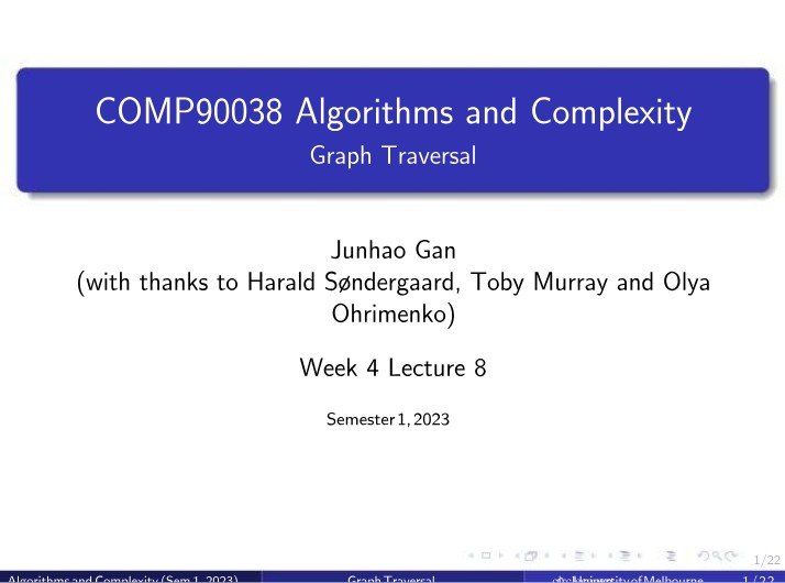 Fundamental Graph Traversal - Depth-First Search