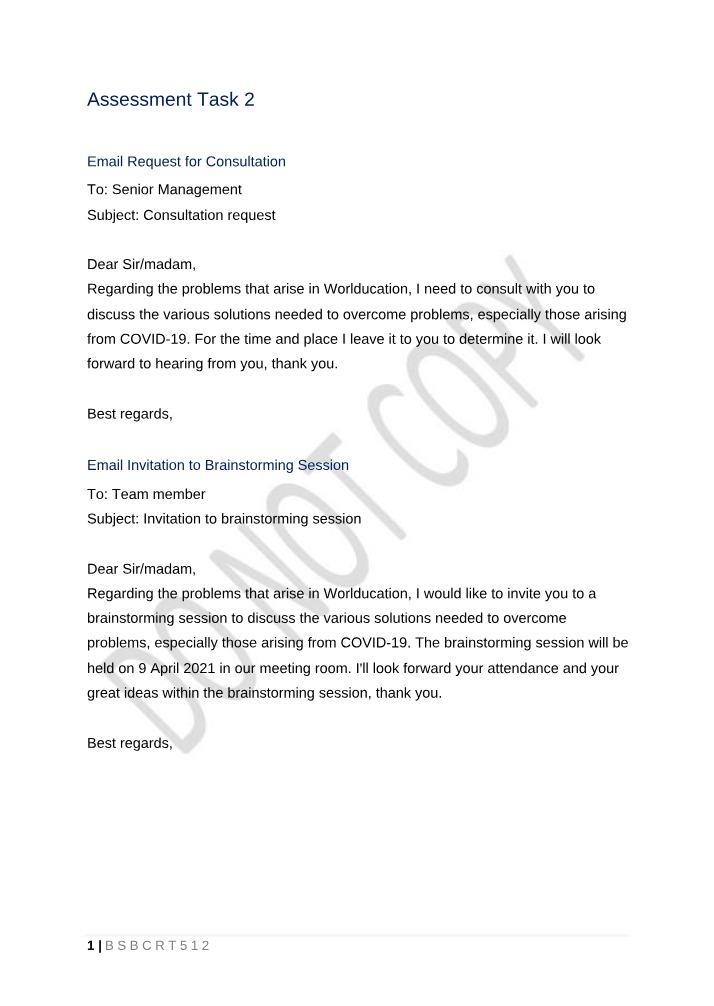 Assessment Task 2 for BSBCRT512