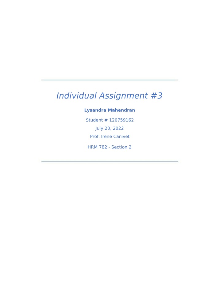 Assignment 3 - Individual