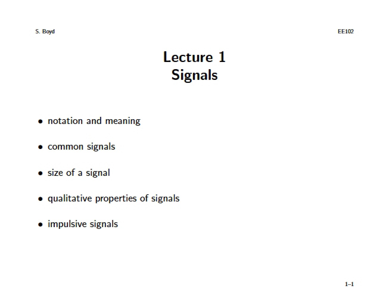 Third Set of Lecture Notes for an Introduction to Signals and Systems Course